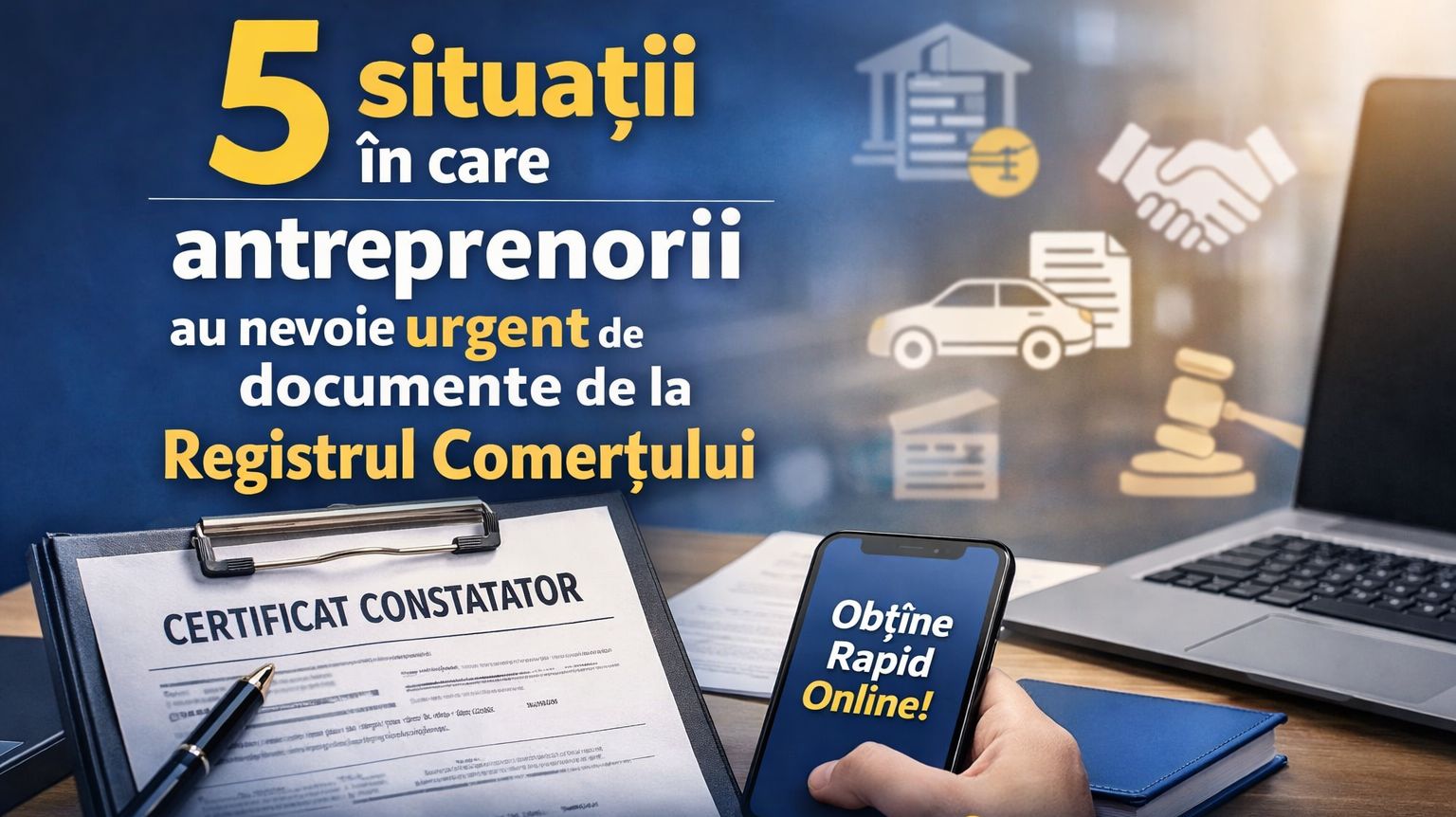 5 situații în care antreprenorii au nevoie urgent de documente de la Registrul Comerțului