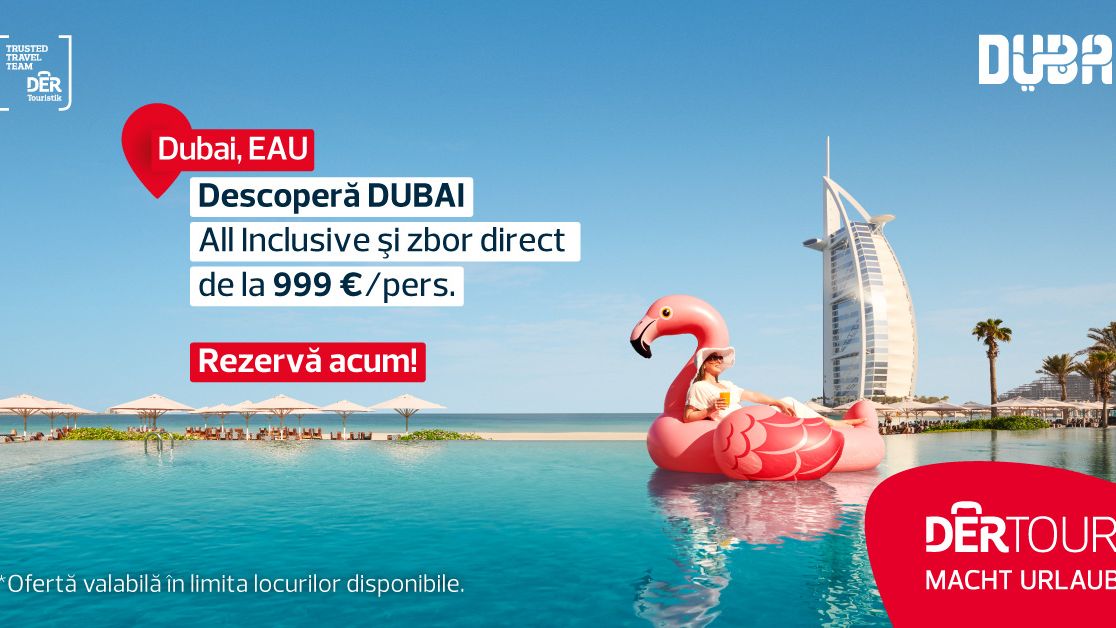 Dubai este destinația ideală pentru vacanța de iarnă. Află cât de puțin te costă o vacanță de 7 zile all inclusive cu zbor inclus!   