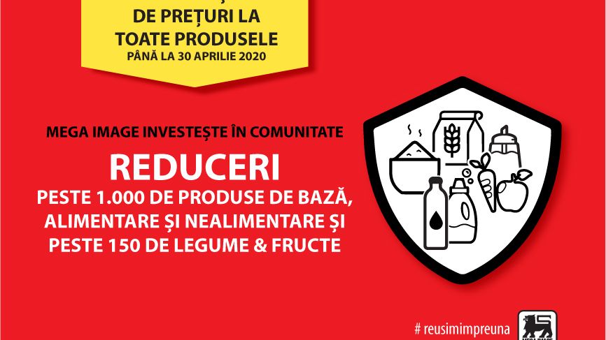 Mega Image anunță că reduce prețurile la peste 1.000 de produse și stopează orice creșteri de prețuri la raft pentru toate produsele din portofoliul său