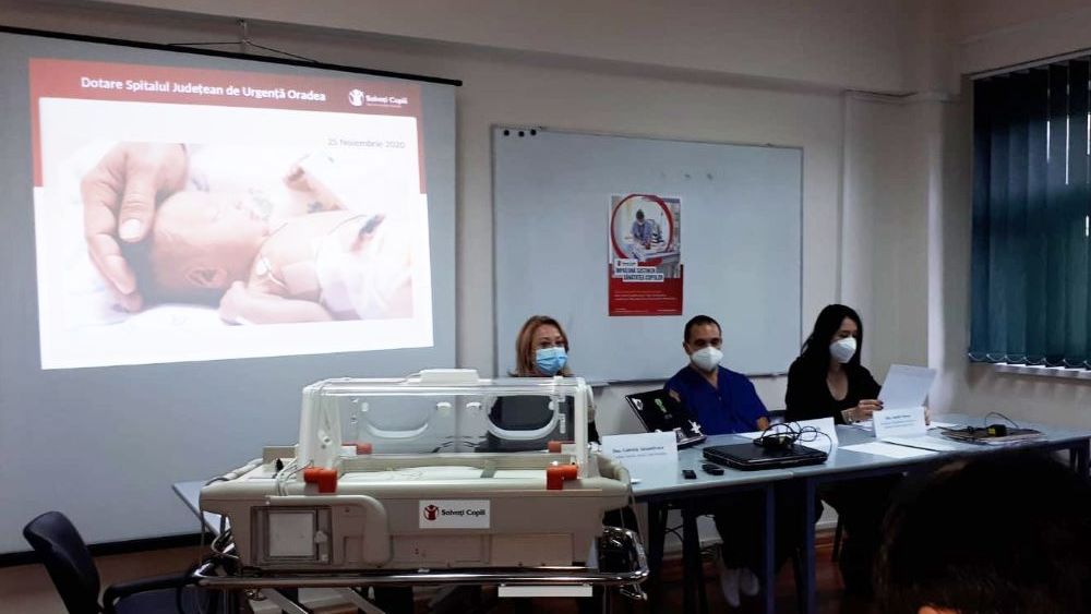 Spitalul Județean de Urgență Oradea primește aparatură medicală pentru secția de neonatologie