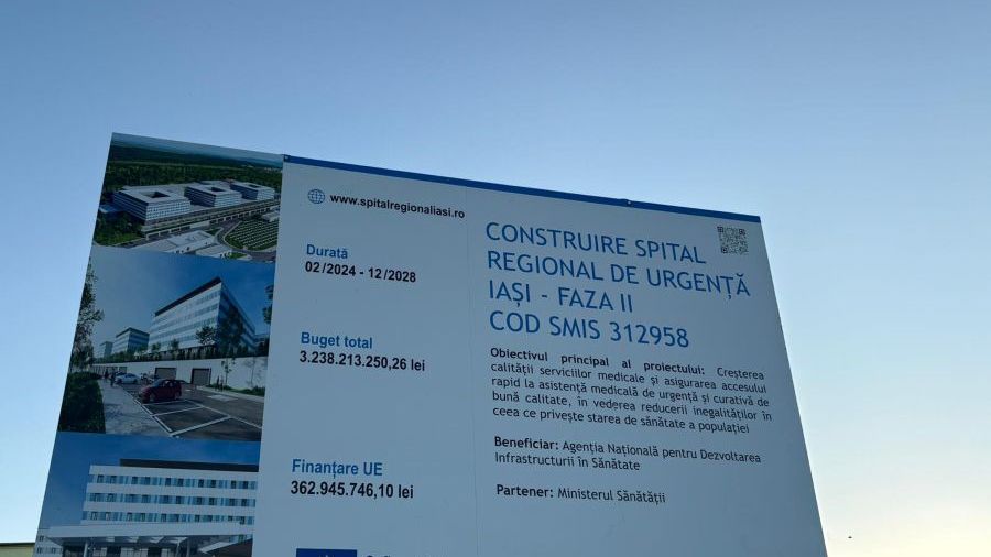 Spitalul Regional de Urgențǎ de la Iași intră în faza de construcție. Rogobete: Este o investiție istorică pentru România