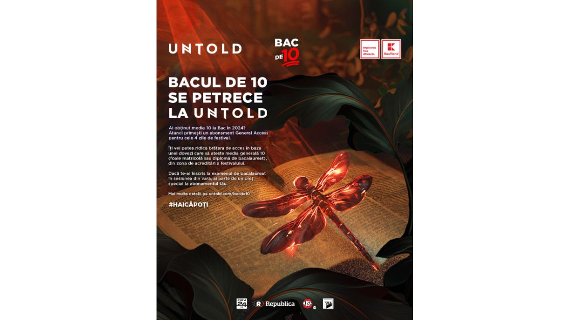 UNTOLD RĂSPLĂTEȘTE ELEVII DE 10 AI ROMÂNIEI PRIN CAMPANIA