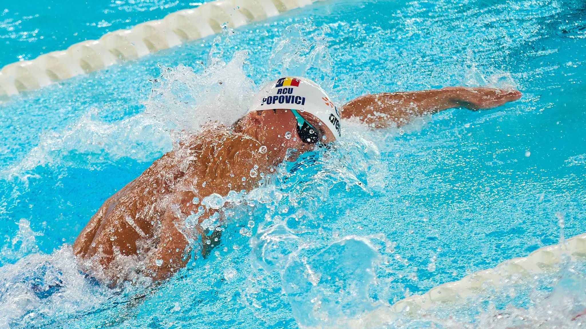 David Popovici, în finala probei de 200 m liber de la Europenele de Natație