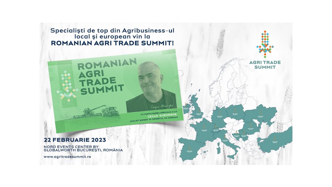 Peste 400 de specialiști din 13 țări vin pe 22 februarie la Romanian Agri Trade Summit, primul eveniment internațional de Agribusiness din România