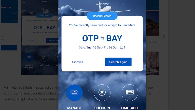 Tarom lanseaza prima aplicatie mobila din istoria companiei