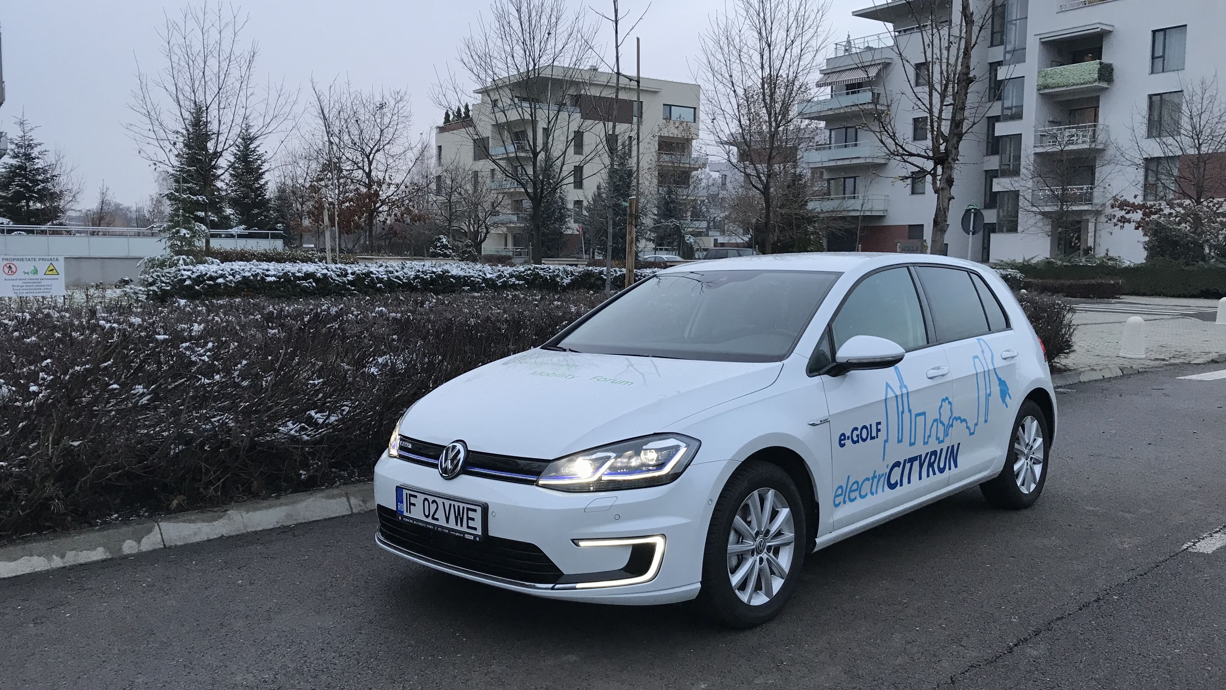 Test drive cu Volkswagen e-Golf facelift: autonomia scade puternic iarna, la zero grade