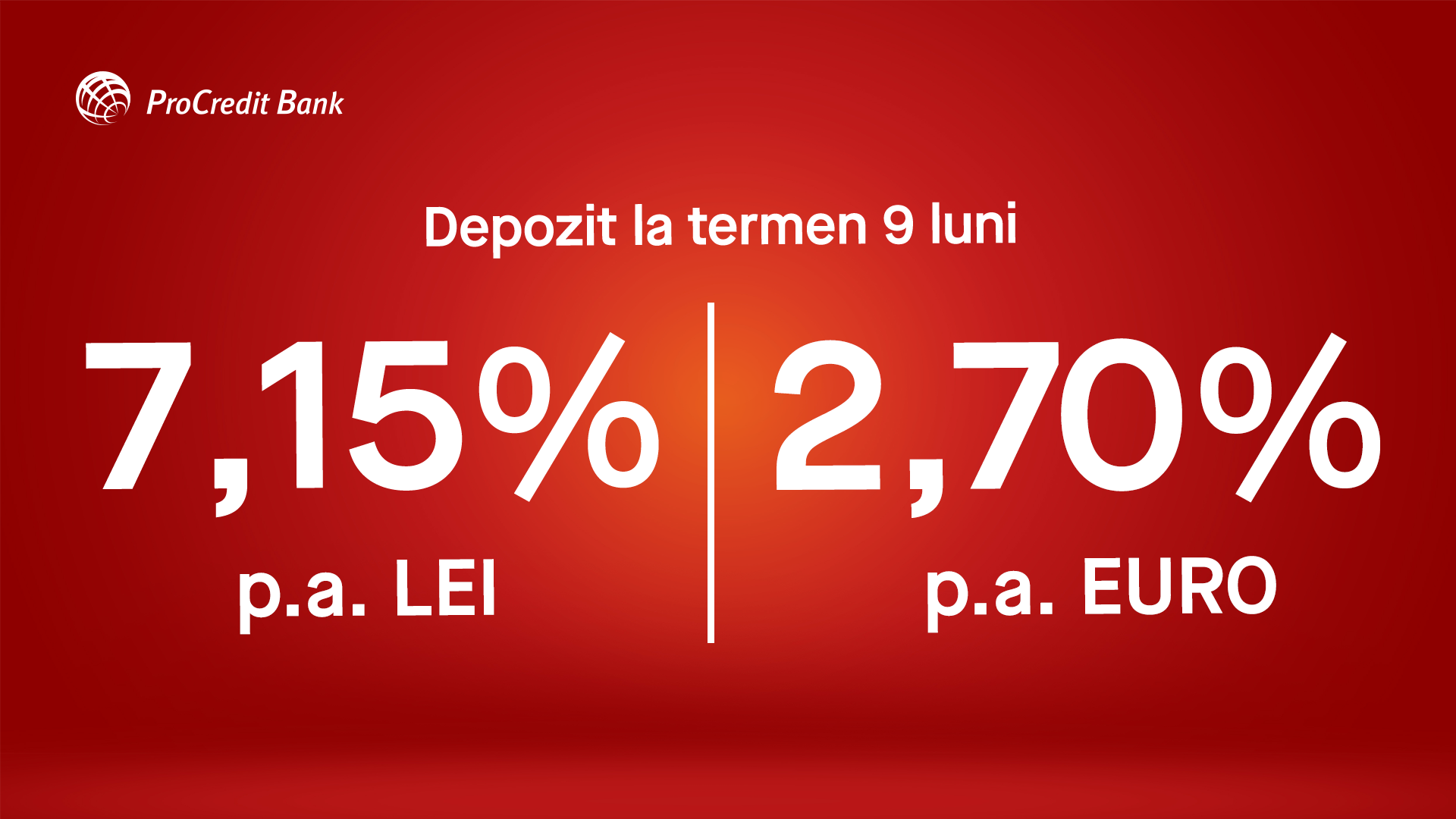 ProCredit Bank extinde oferta de depozite la termen de la 6 iulie, cu dobânzi de până la 7,15% la lei și 2,70% la euro