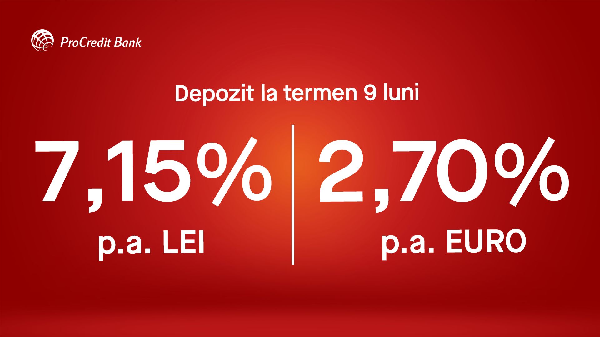 ProCredit Bank extinde oferta de depozite la termen de la 6 iulie, cu dobânzi de până la 7,15% la lei și 2,70% la euro