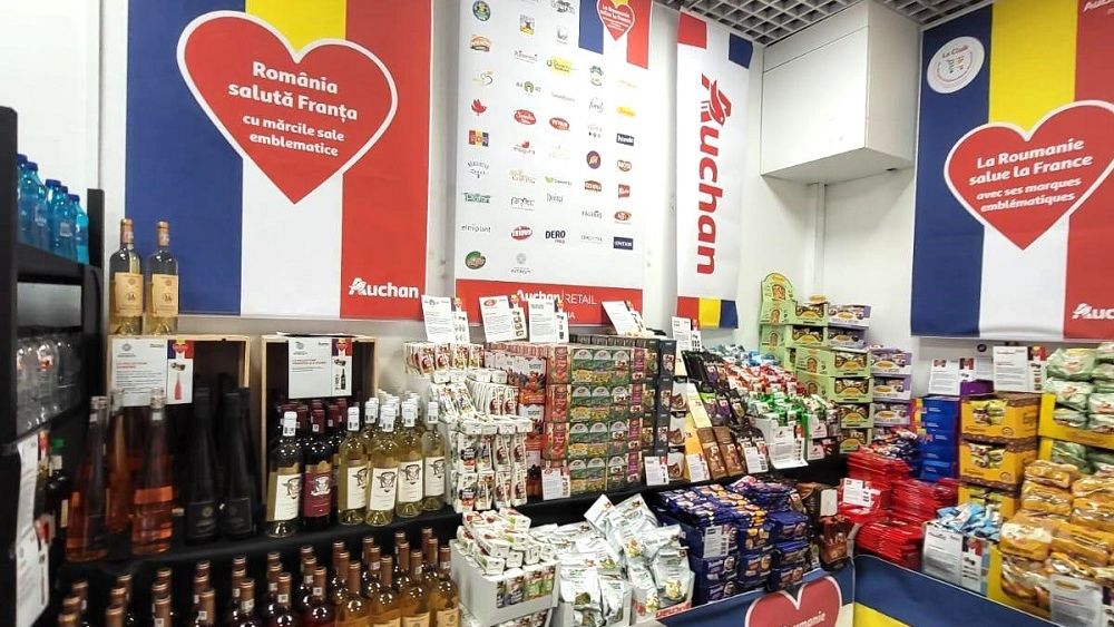 Ambasada României în Franța și Auchan România au prezentat produse românești în cadrul magazinului Auchan La Defense Paris