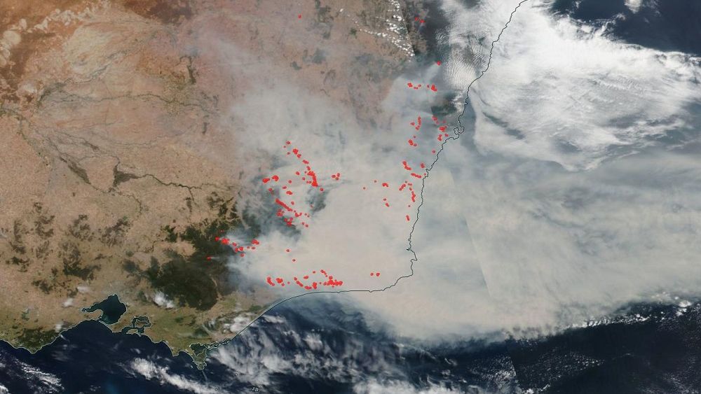 Imaginea saptamanii: Incendiile din Australia, vazute din spatiu