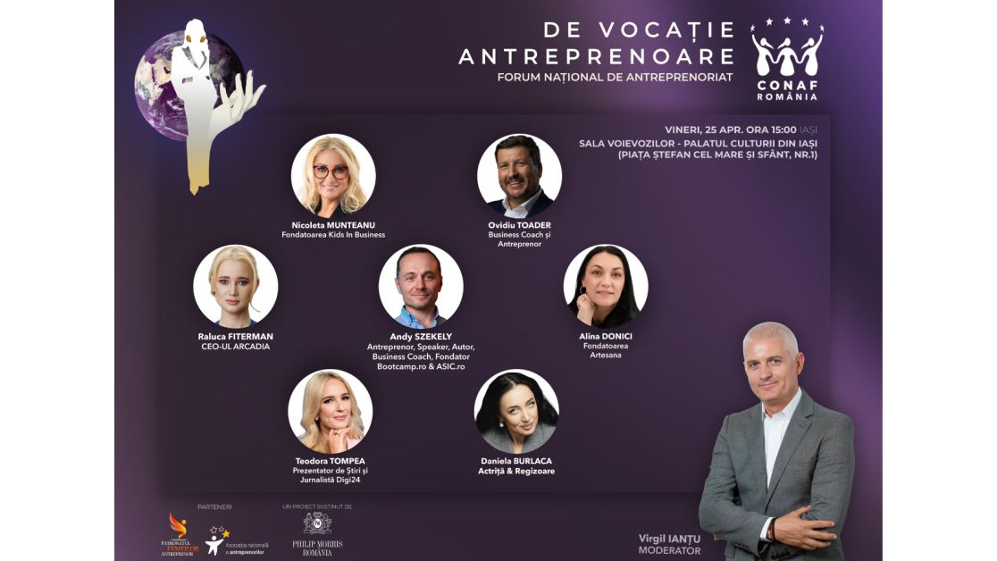 Un grant nerambursabil de idei și inspirație oferit de CONAF Forumul „De Vocație, Antreprenoare” ajunge la Iași