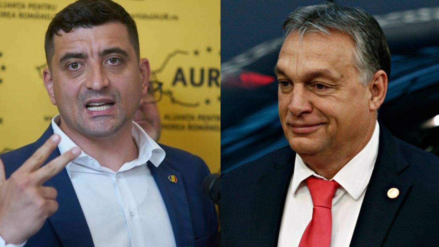 Pliante cu Simion și Viktor Orban, distribuite în Ardeal, fără acordul maghiar