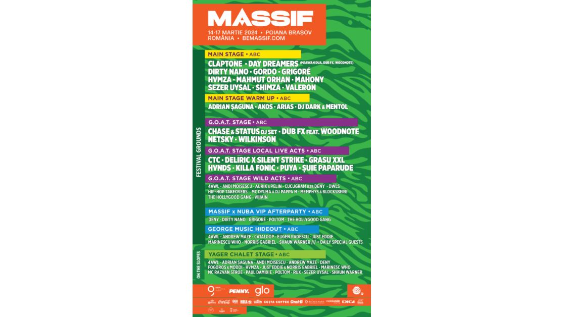 LINE-UP COMPLET LA FESTIVALUL MASSIF