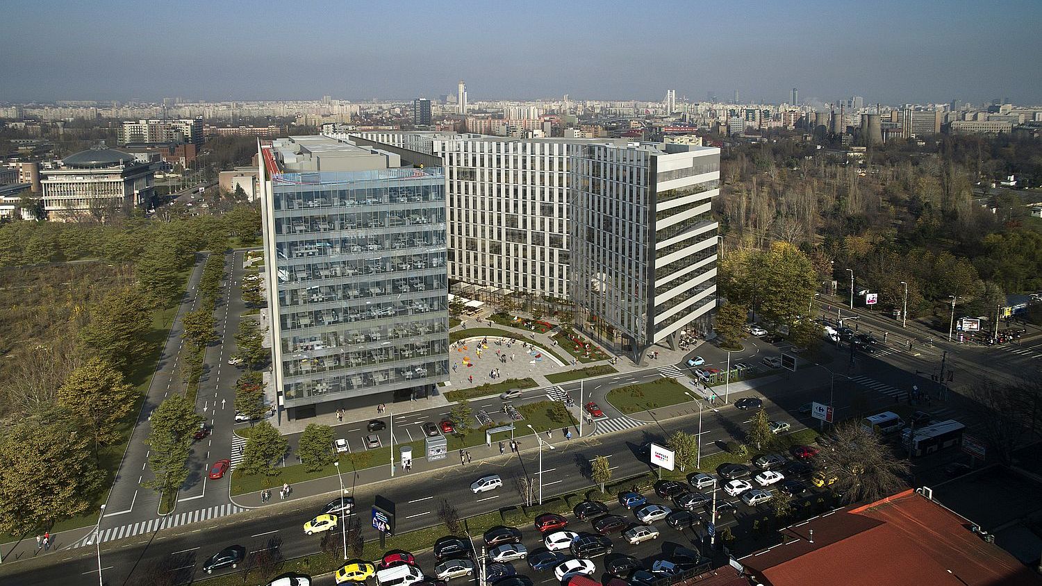 Skanska avanseaza cu constructia primei faze a birourilor Campus 6 din zona Politehnicii: cum va arata megaproiectul de peste 80.000 mp