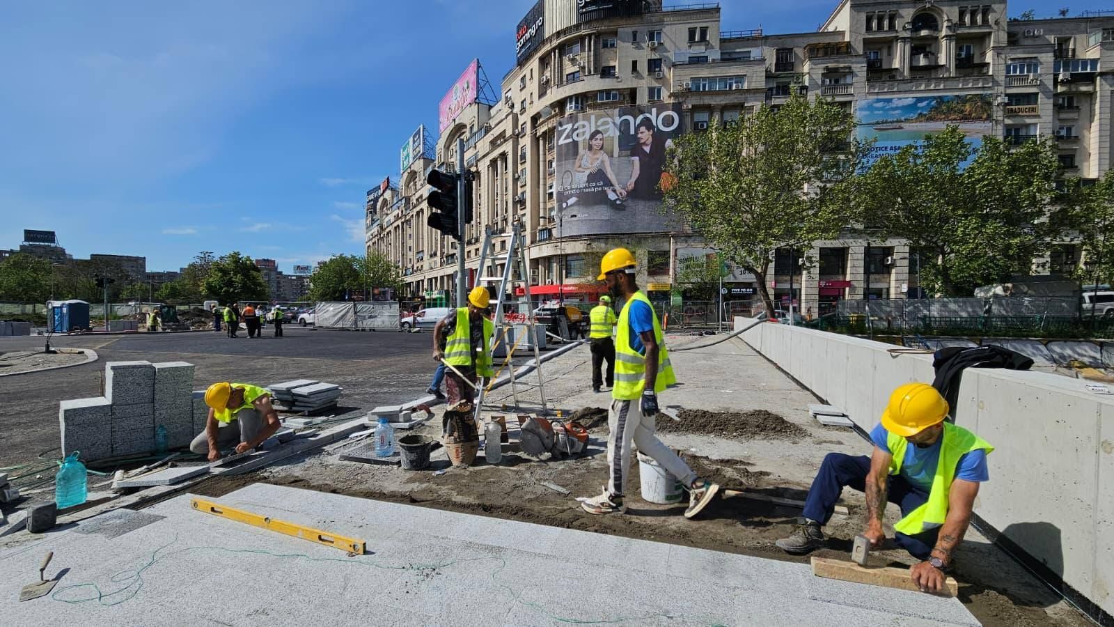 Lucrări la Planșeul Unirii: Se redeschide circulația într-o intersecție din zonă