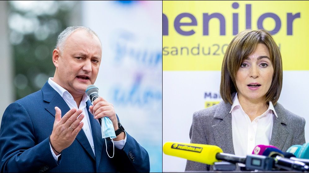 Luptă strânsă între Maia Sandu și Igor Dodon pentru președinția Republicii Moldova