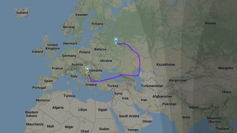 Cum se vede închiderea spațiului aerian pentru Rusia: durata unui zbor Belgrad - Moscova, mai mult decât dublă