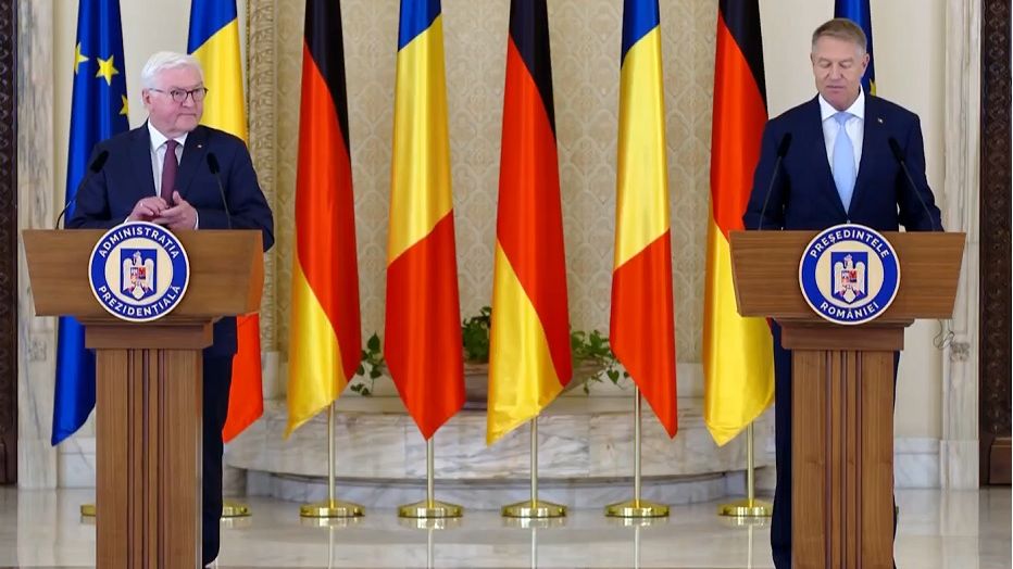 Iohannis l-a primit la Cotroceni pe președintele Germaniei: Trebuie să mărim presiunile asupra Rusiei