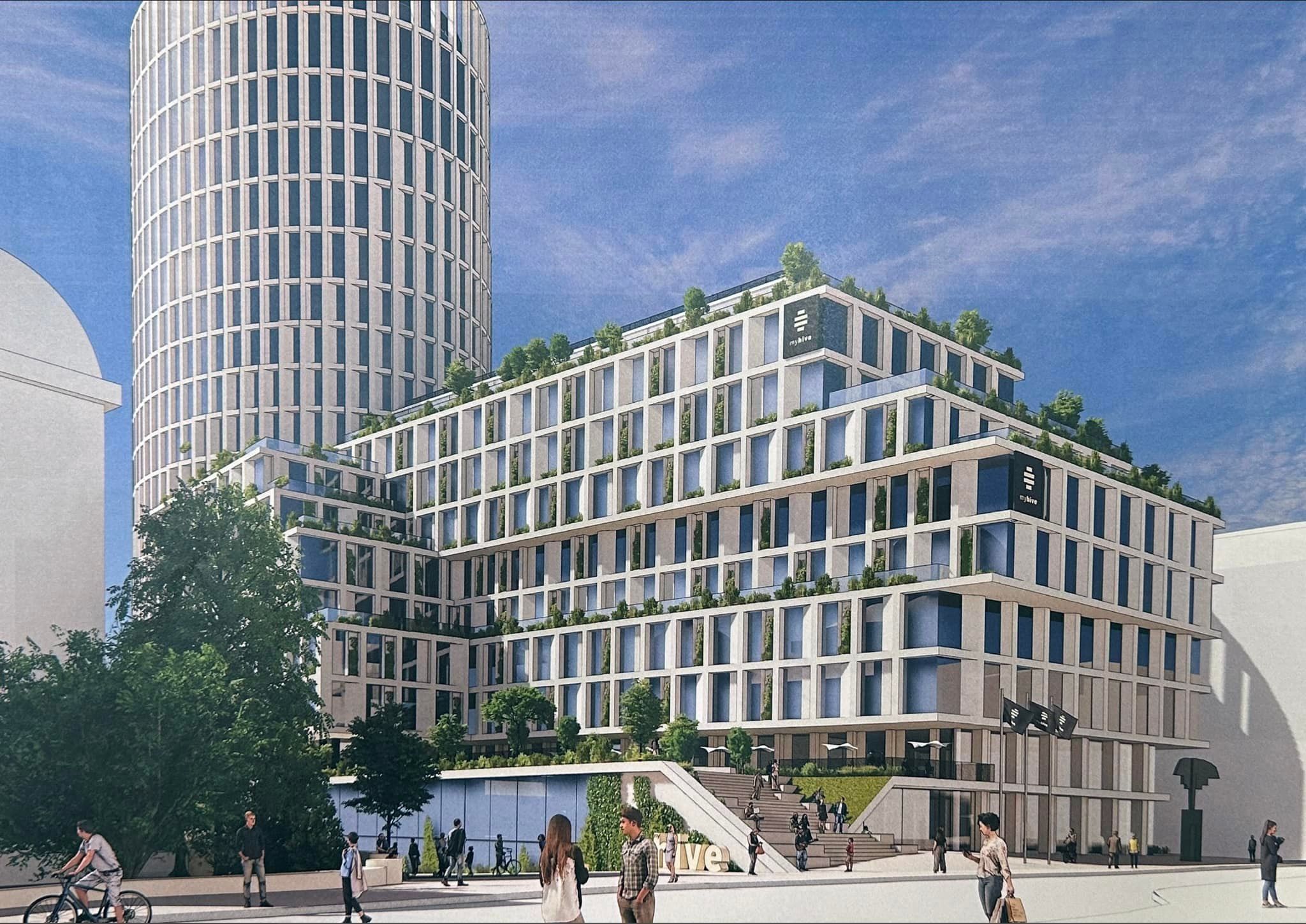 Clădirea Bancorex s-a dărâmat, dar în urmă rămâne amintirea exceselor financiare. Ce se construiește pe locul „băncii pentru mileniul trei” - Poza 1