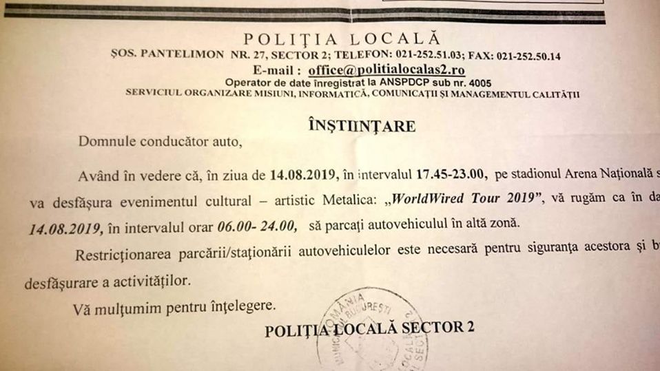 Trafic restrictionat maine, in apropierea concertului Metallica