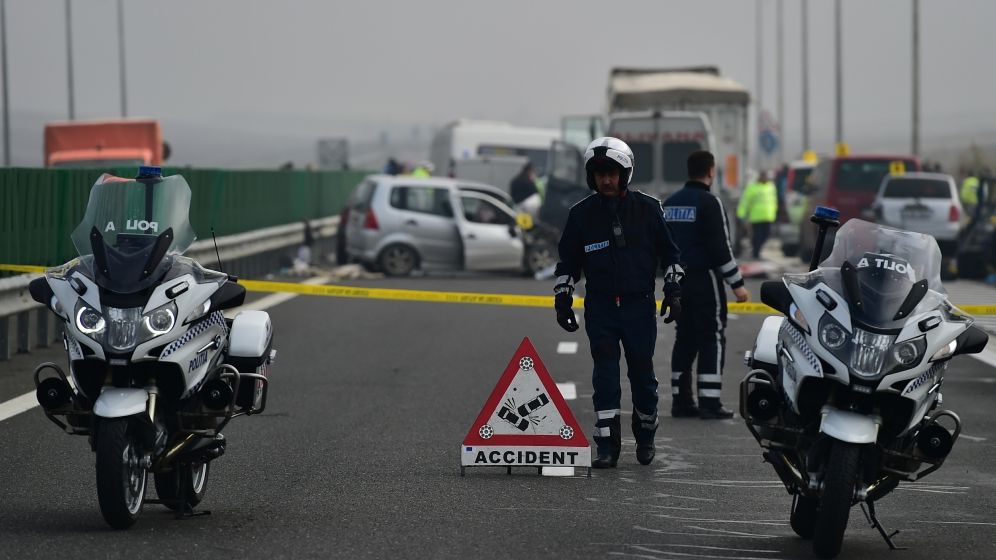 Autostrada Soarelui: circulatia rutiera oprita, in urma unui accident soldat cu un mort si sase raniti, arata Infotrafic