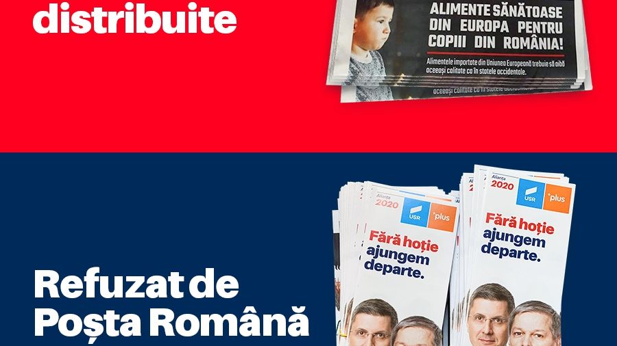 Posta Romana explica de ce nu a distribuit pliantele USR/PLUS, desi le-a trimis pe cele ale PSD