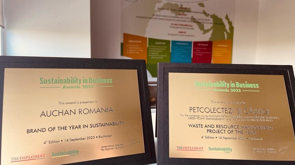Auchan România, desemnat și în 2023 Brandul Anului în Sustenabilitate în cadrul galei Sustainability in Business