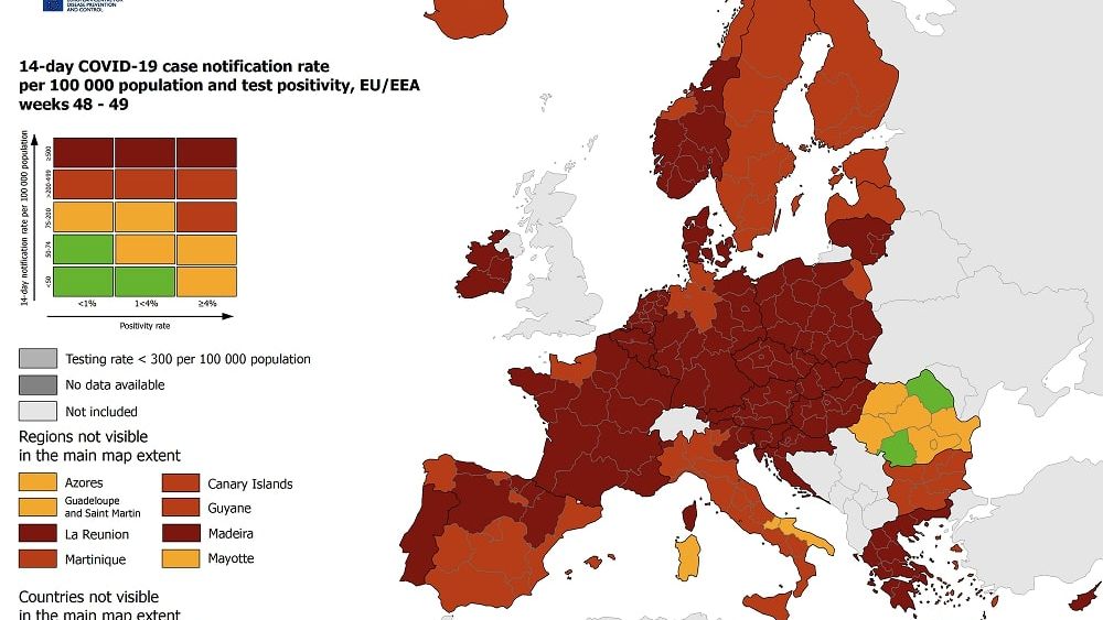 ECDC: România este țara cu cel mai scăzut grad de îngrijorare COVID