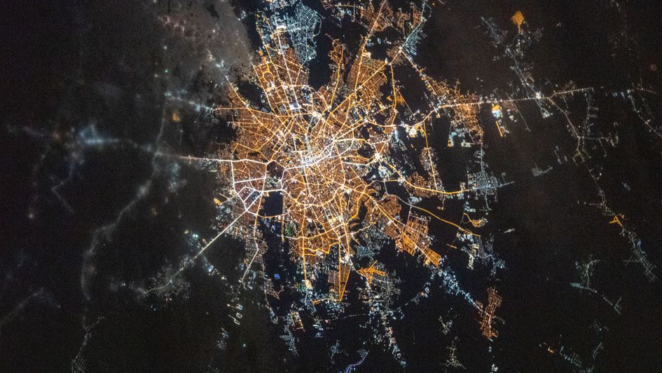 FOTO Cum arata Bucurestiul, vazut de pe Statia Spatiala Internationala