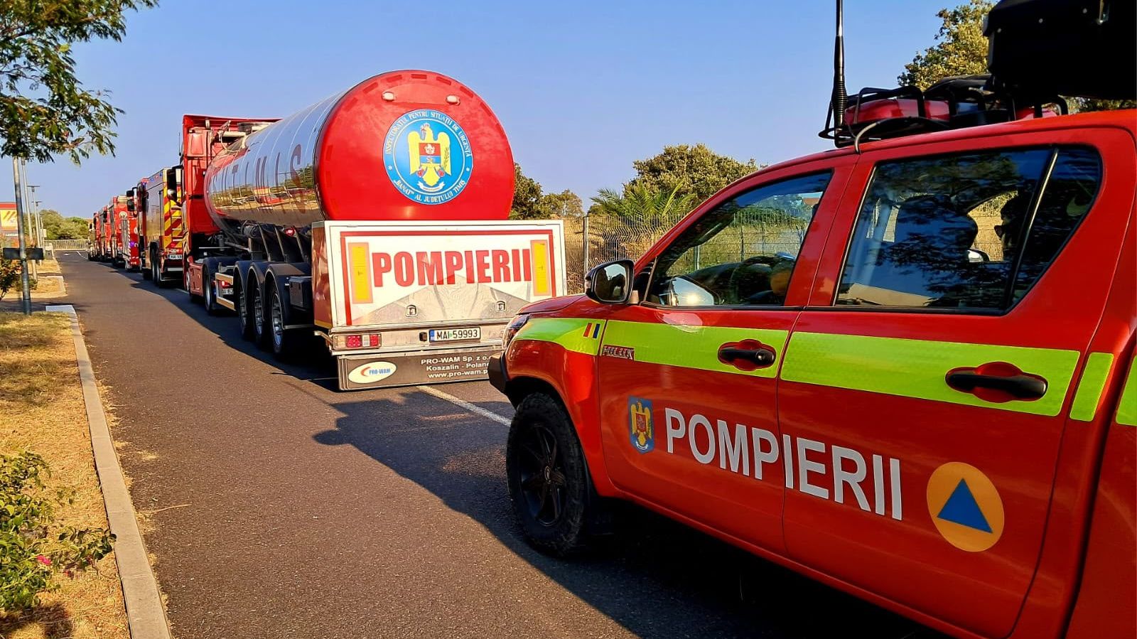 Pompierii români intervin în sudul Franței după izbucnirea unui incediu major de vegetație
