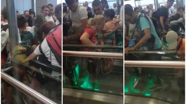Urmatoarea tragedie, la Otopeni? Filmare cu imbulzeala INGROZITOARE la sosiri