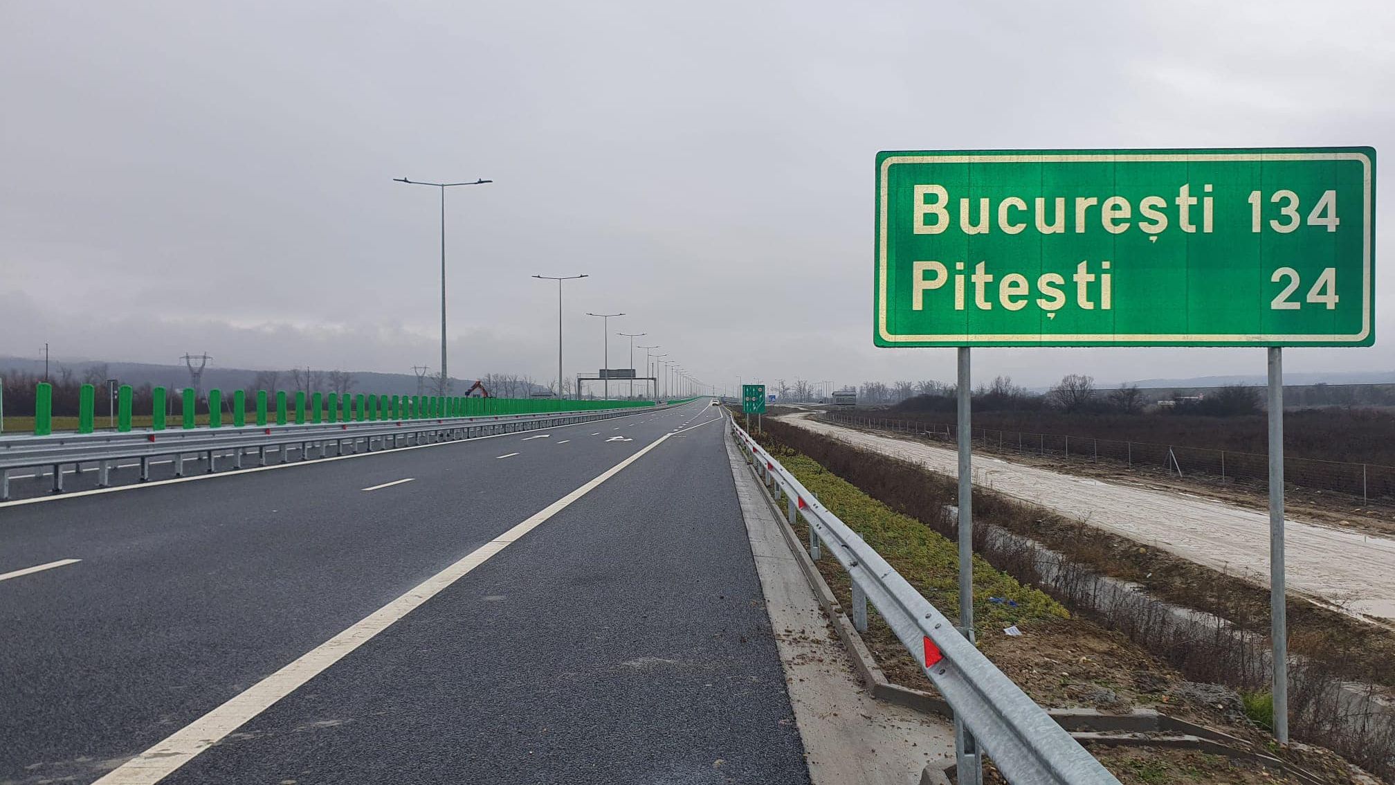 Secțiune de 16 kilometri din Autostrada Sibiu - Pitești, finalizată cu 8 luni înainte de termen