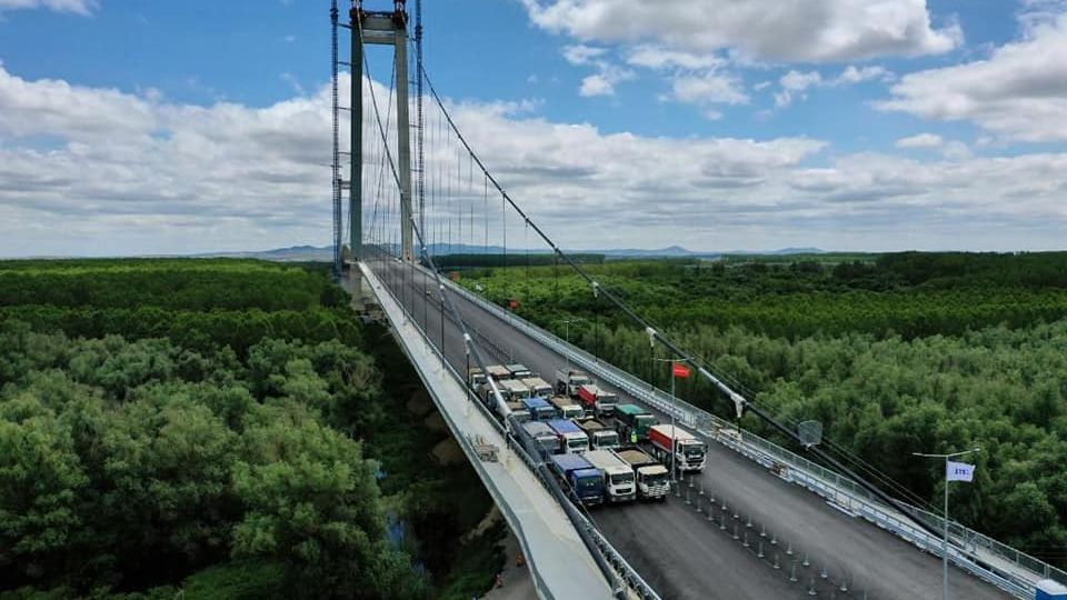 Podul peste Dunăre între Brăila și Tulcea, deschis pe 6 iulie. Planul e însă de pe vremea lui Ceaușescu