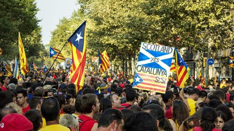 Manifestatii in Barcelona: aproape 1 milion de oameni, in strada pentru unitatea Spaniei
