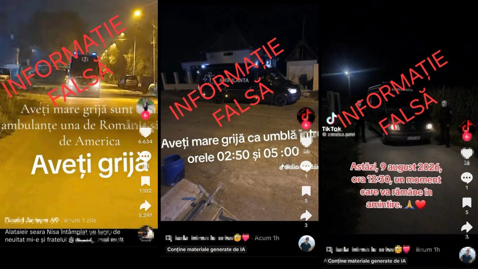 CNA solicită TikTok eliminarea a 90 de videoclipuri referitoare la „Ambulanţa Neagră” care „fură copii”