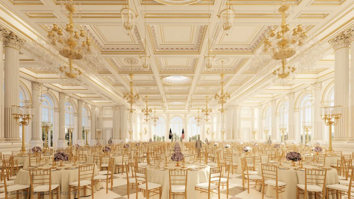 Sala de bal a lui Trump de la Casa Albă i-ar putea costa pe americani 600 mil. dolari, deși președintele promitea bani privați