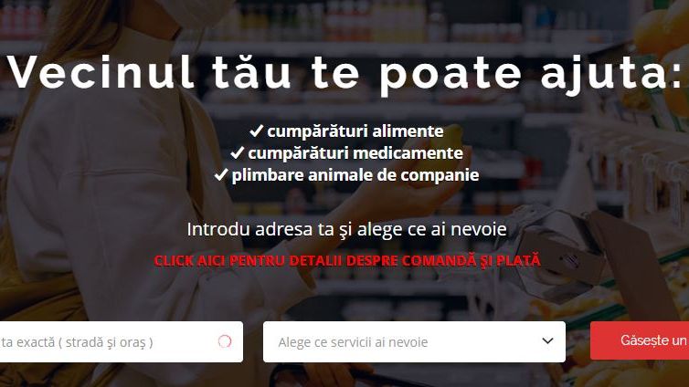 Coronavirus | O nouă inițiativă care ajută persoanele vulnerabile cu cumpărături: aplicația Vecinultau.ro