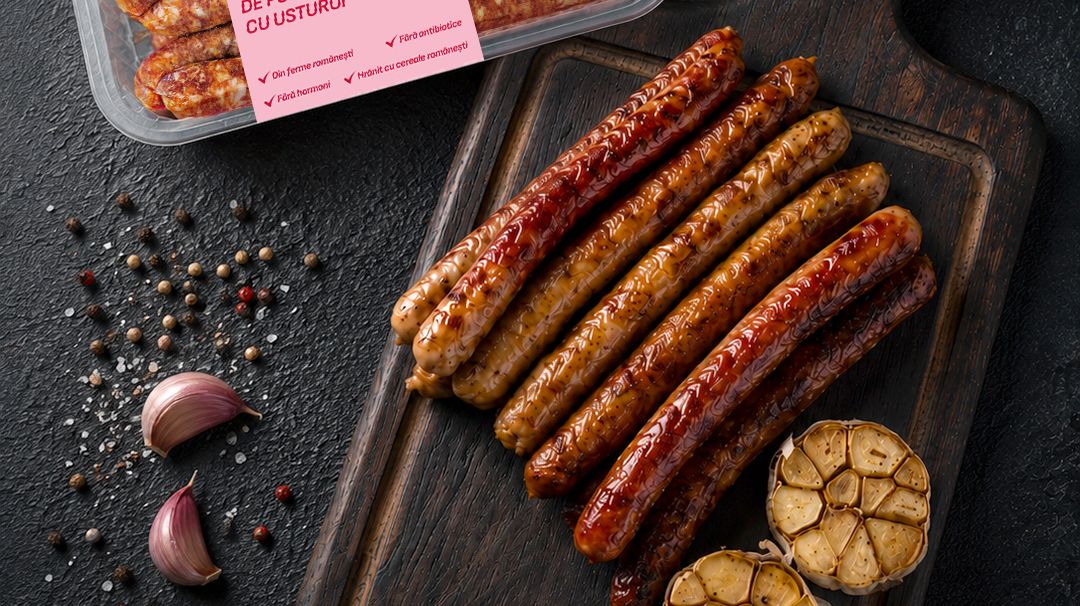 Periș își extinde gama de produse refrigerate cu noi cârnăciori din carne de porc cu usturoi