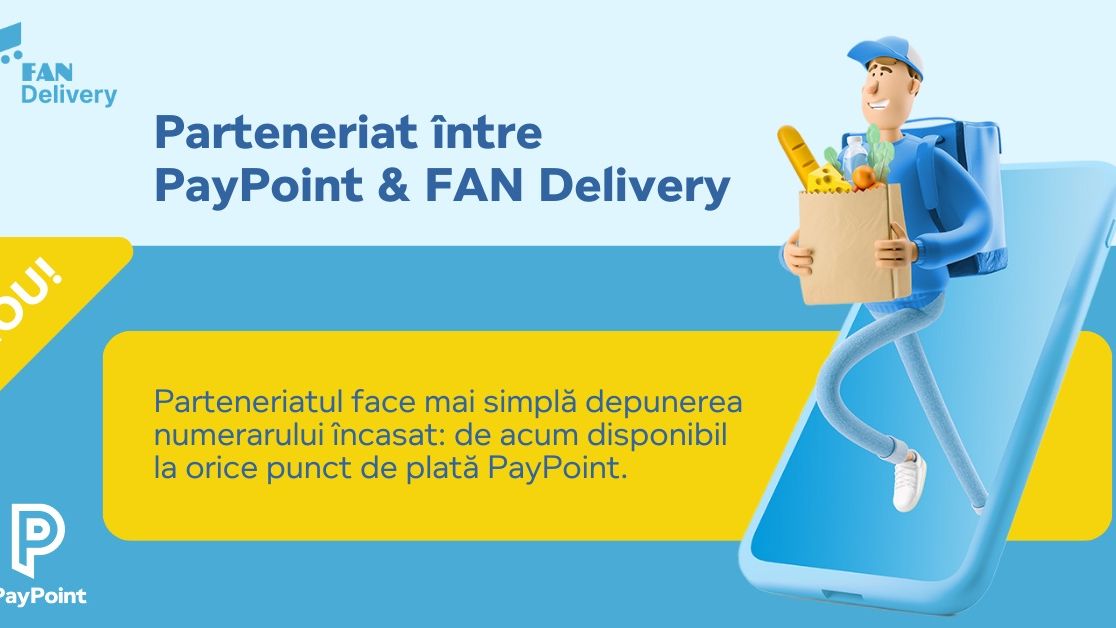 PayPoint și FAN Delivery Express lansează o nouă opțiune: depunerea numerarului încasat la orice punct de plată PayPoint