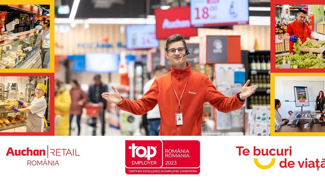 Auchan România primește certificarea Top Employer 2023