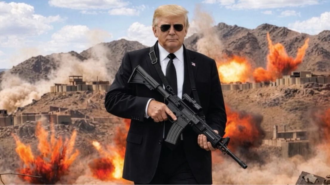 Trump amenință din nou Iranul și publică o imagine AI în care este înarmat: ”Gata cu rolul de băiat bun!”