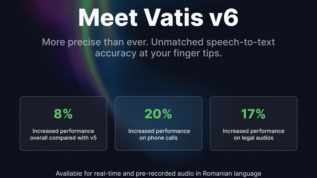 Vatis Tech anunță rezultatele noii versiuni ale soluției de transcriere pe bază de AI