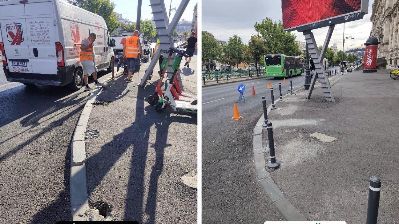 Bucureștiul extinde montarea stâlpișorilor anti-parcare pe trotuare. Intervenții pe Iancu de Hunedoara, Dudești și Mihai Bravu