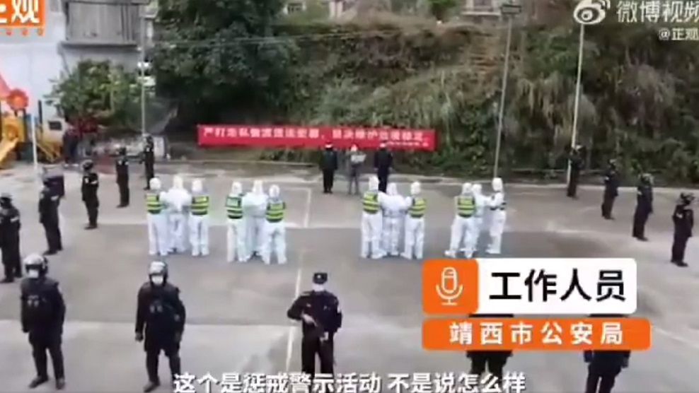 Persoanele care au încălcat carantina în China, făcute ”de rușine” pe stradă