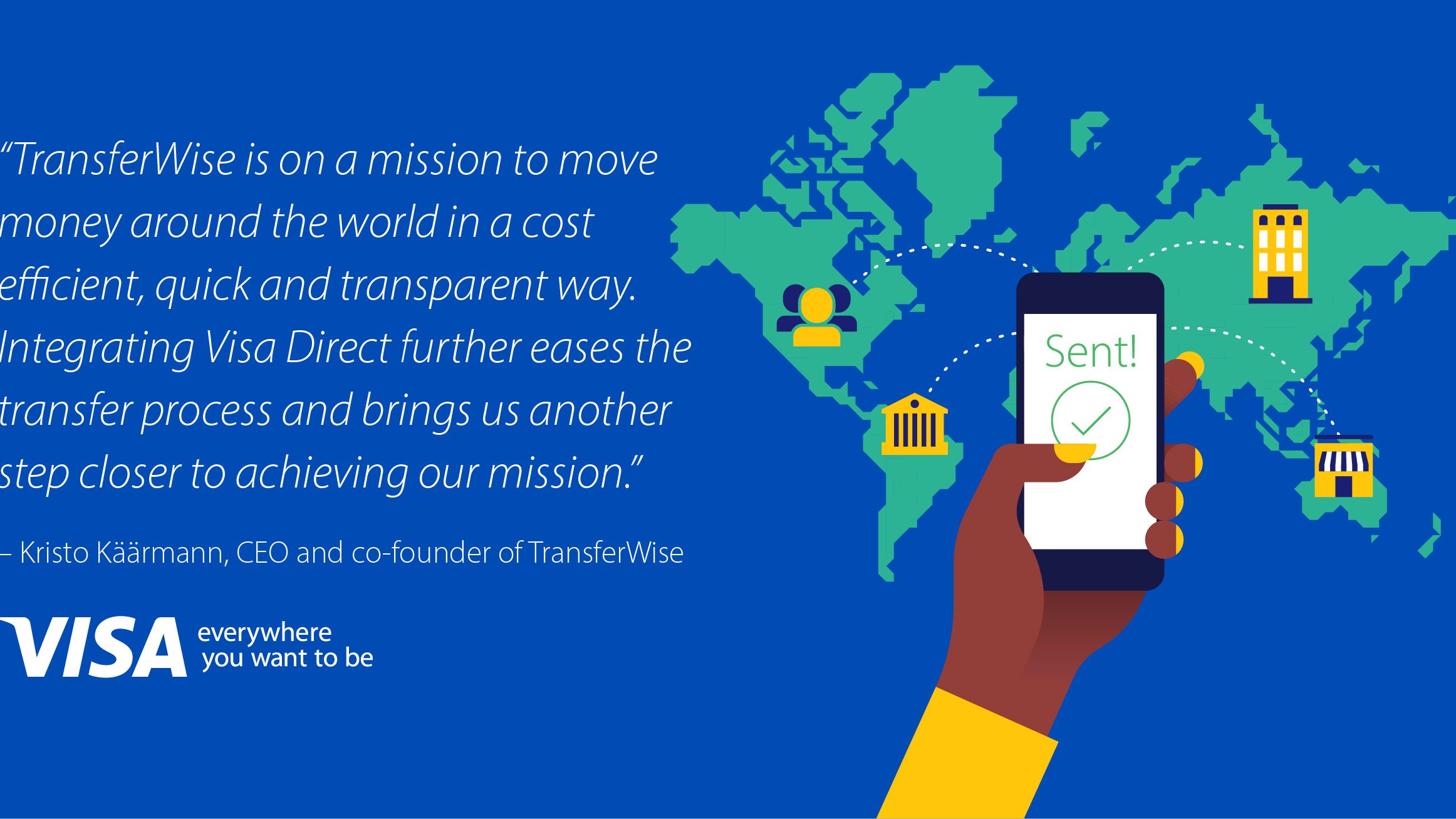 TransferWise va implementa si in Romania transferul de bani in timp real pe cardurile de debit, atat pe retail cat si pentru IMM-uri, prin intermediul sistemului Visa Direct