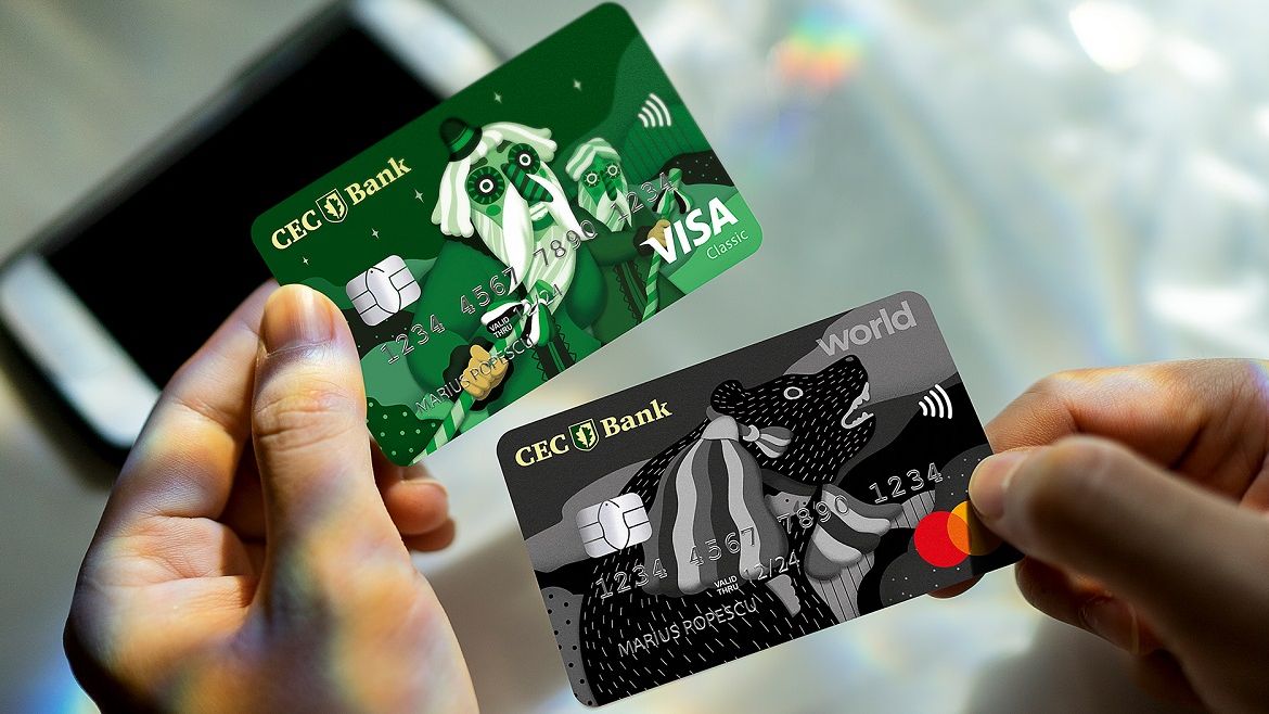 CEC Bank lansează carduri de debit cu modele tradiționale românești: Ilustrații cu Călușarii, Ursul, Capra, Hora sau Plugușorul