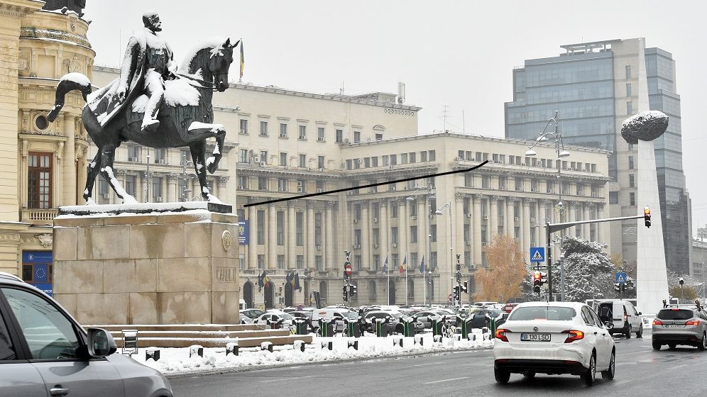 Prognoza meteo București: Se anunță ninsori și vânt puternic