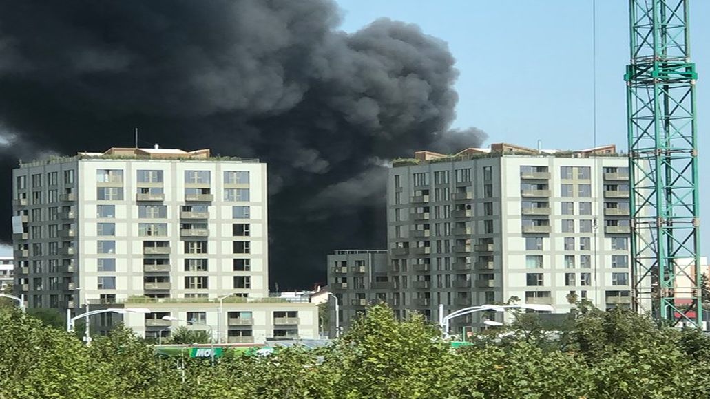Incendiu mare in zona de nord a Bucurestiului