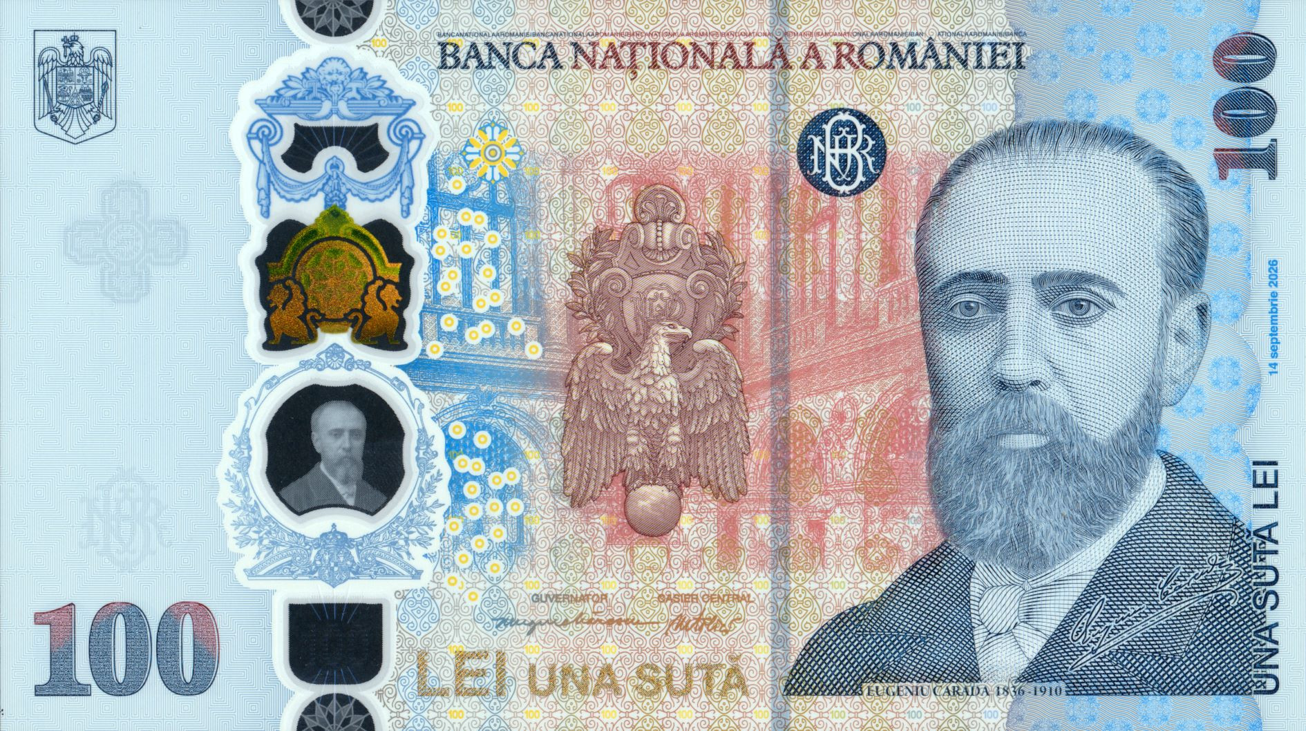 FOTO | BNR lansează o nouă bancnotă de 100 de lei, care costă 240 de lei