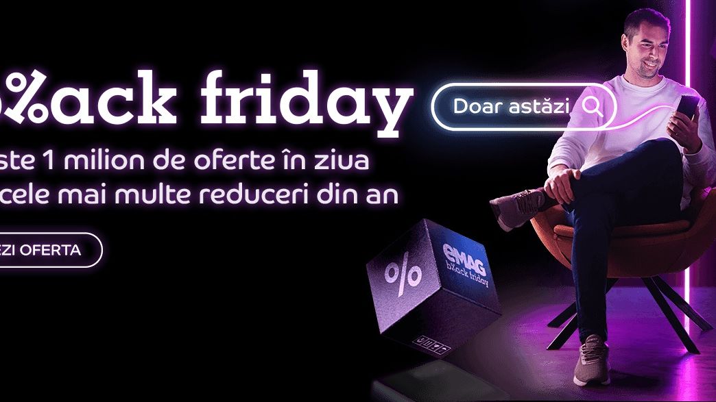 Ce s-a comandat la eMAG în prima oră de Black Friday 2022. O tonă de carne de porc, dar și 3 mașini